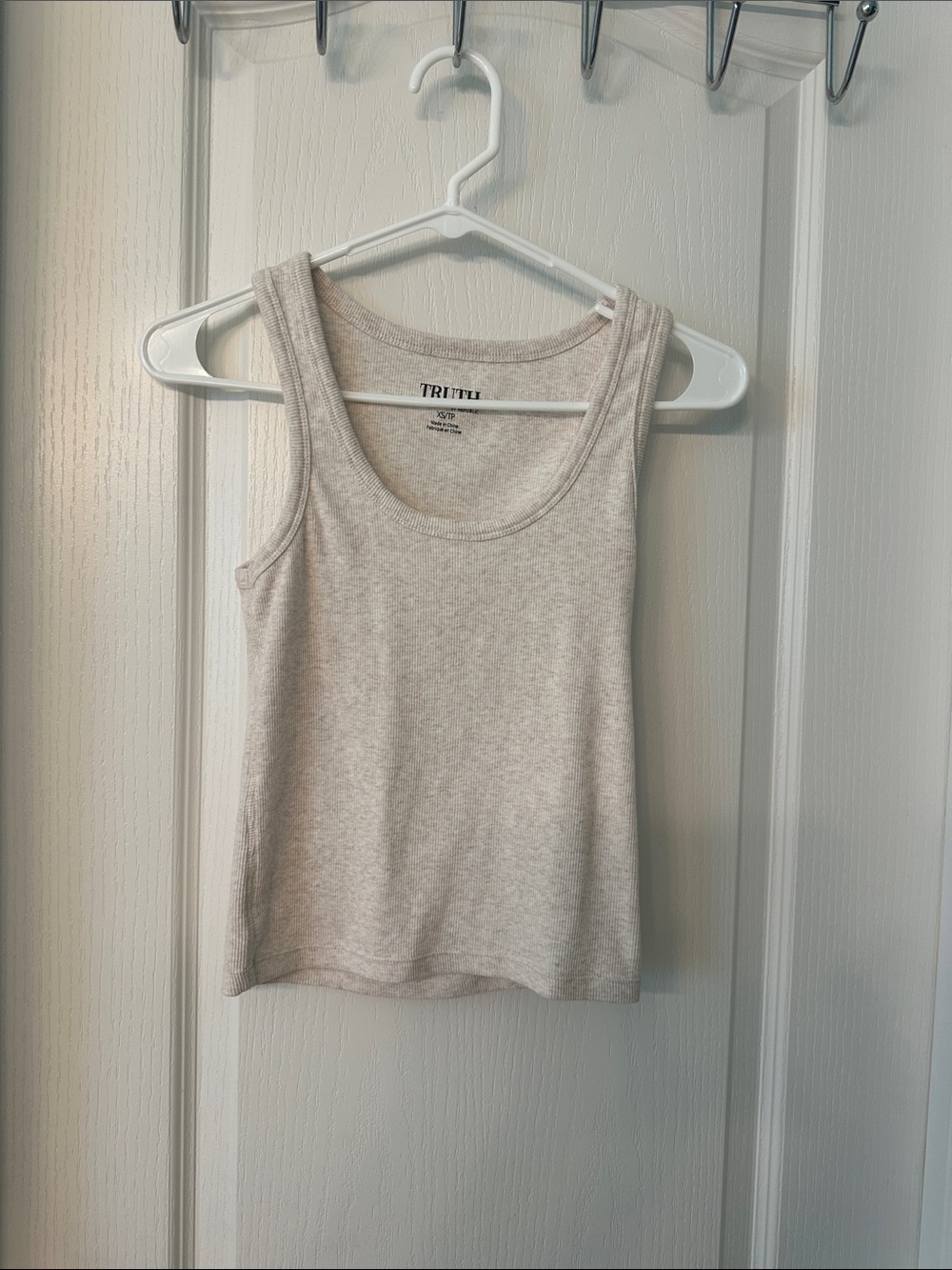 Truth Women's Cream Tank Top Scoop Neck